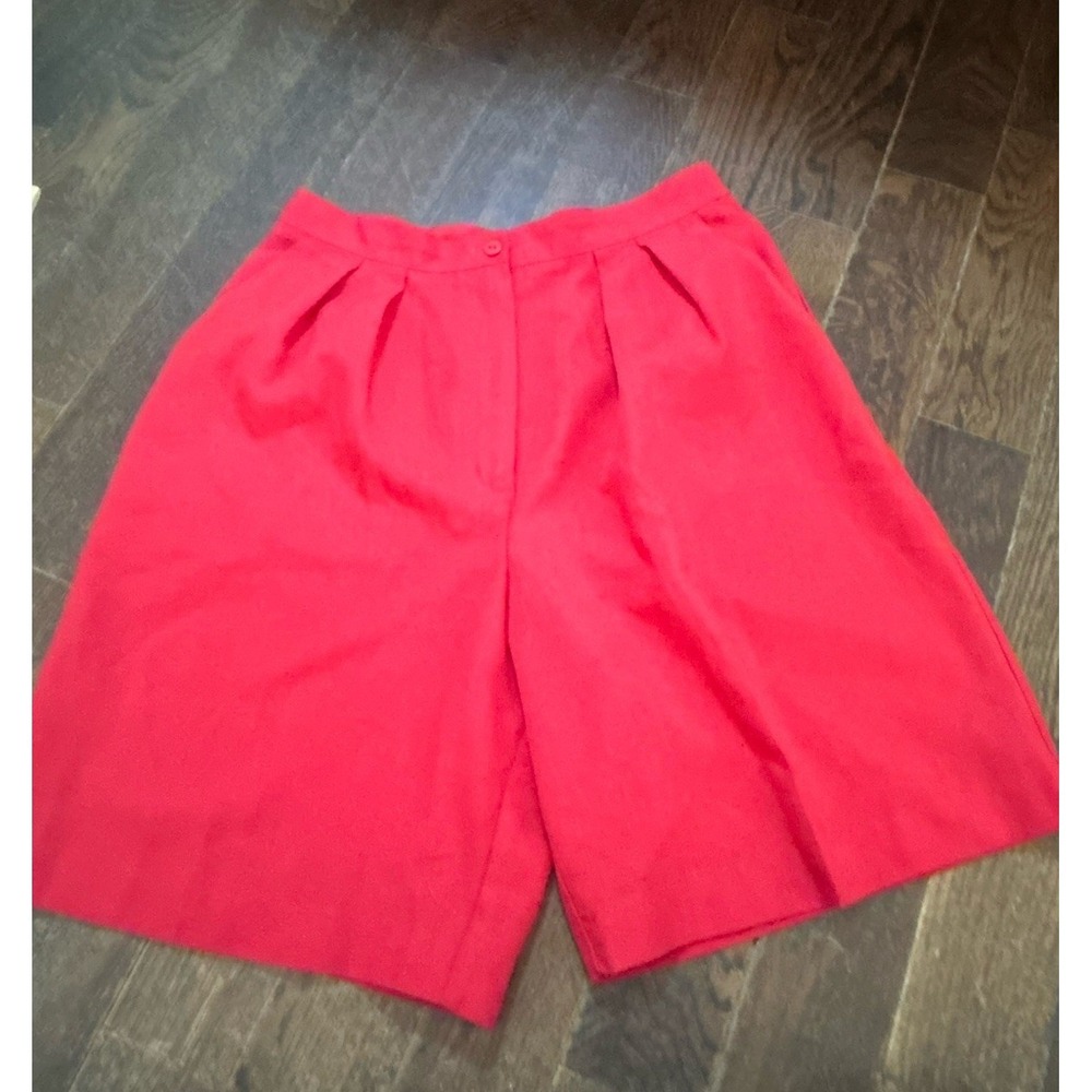 Vtg Claude Women‎ High Rise Pleated Front Shorts  Wide Leg Sz 12 USA